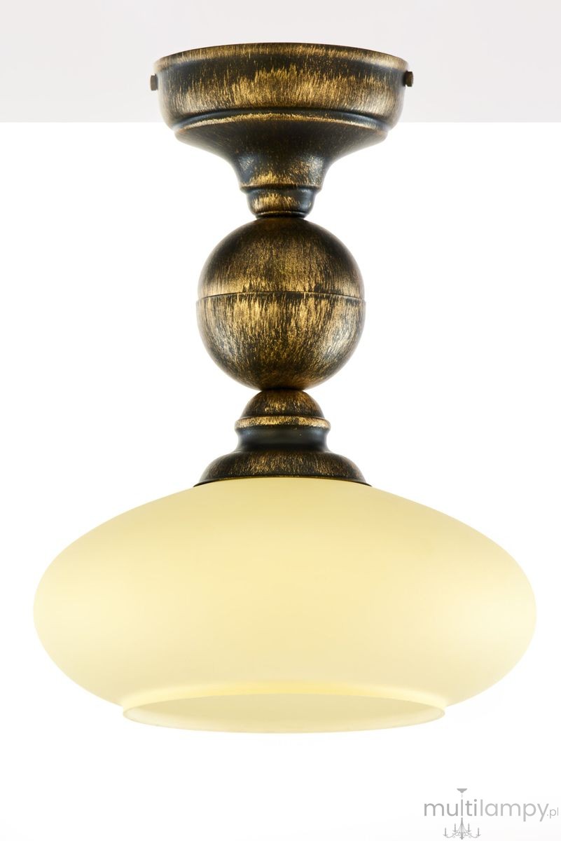Bolero lampa sufitowa 1xE27 czarna/złoty patynowany 2119