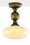 Bolero lampa sufitowa 1xE27 czarna/złoty patynowany 2119