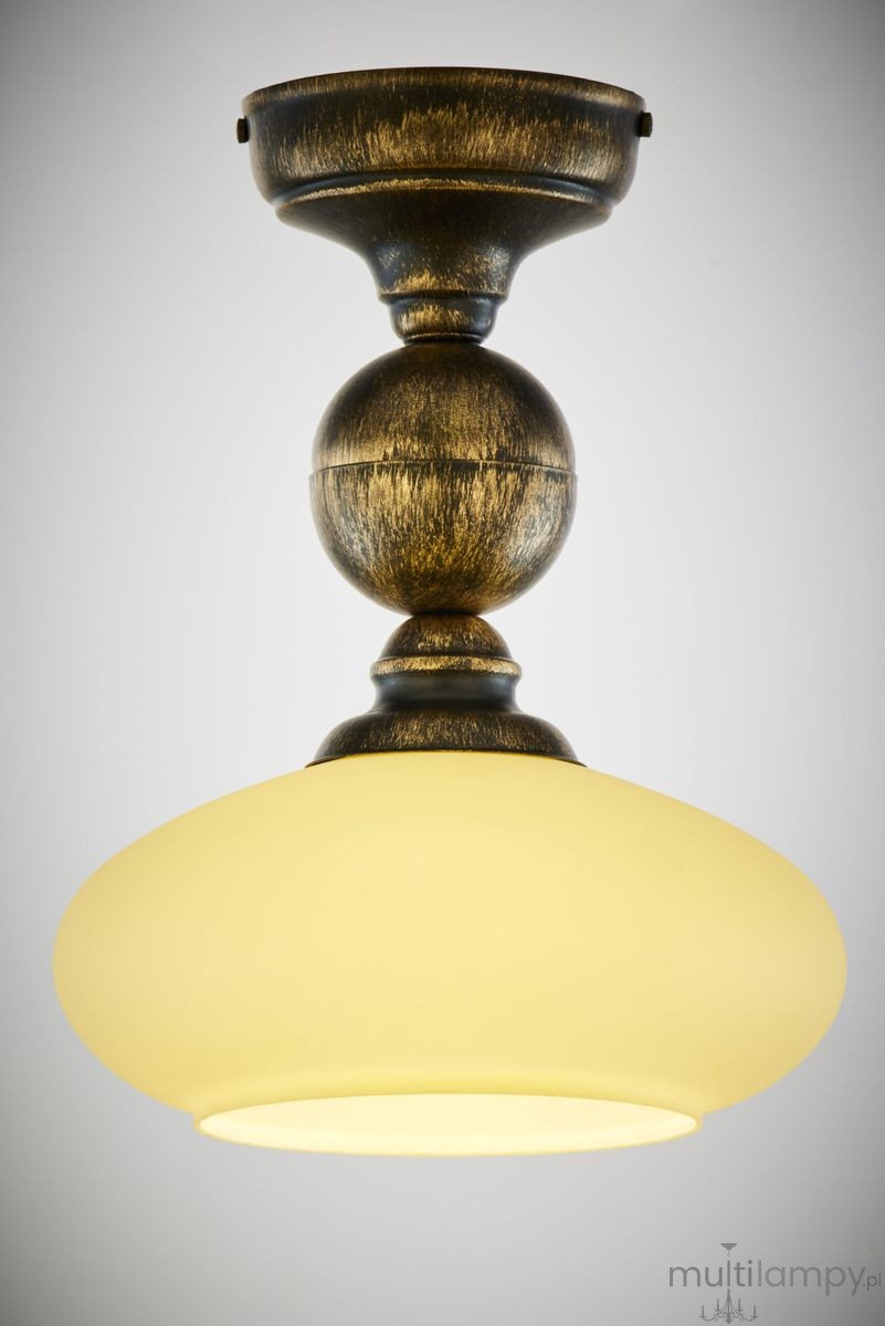 Bolero lampa sufitowa 1xE27 czarna/złoty patynowany 2119