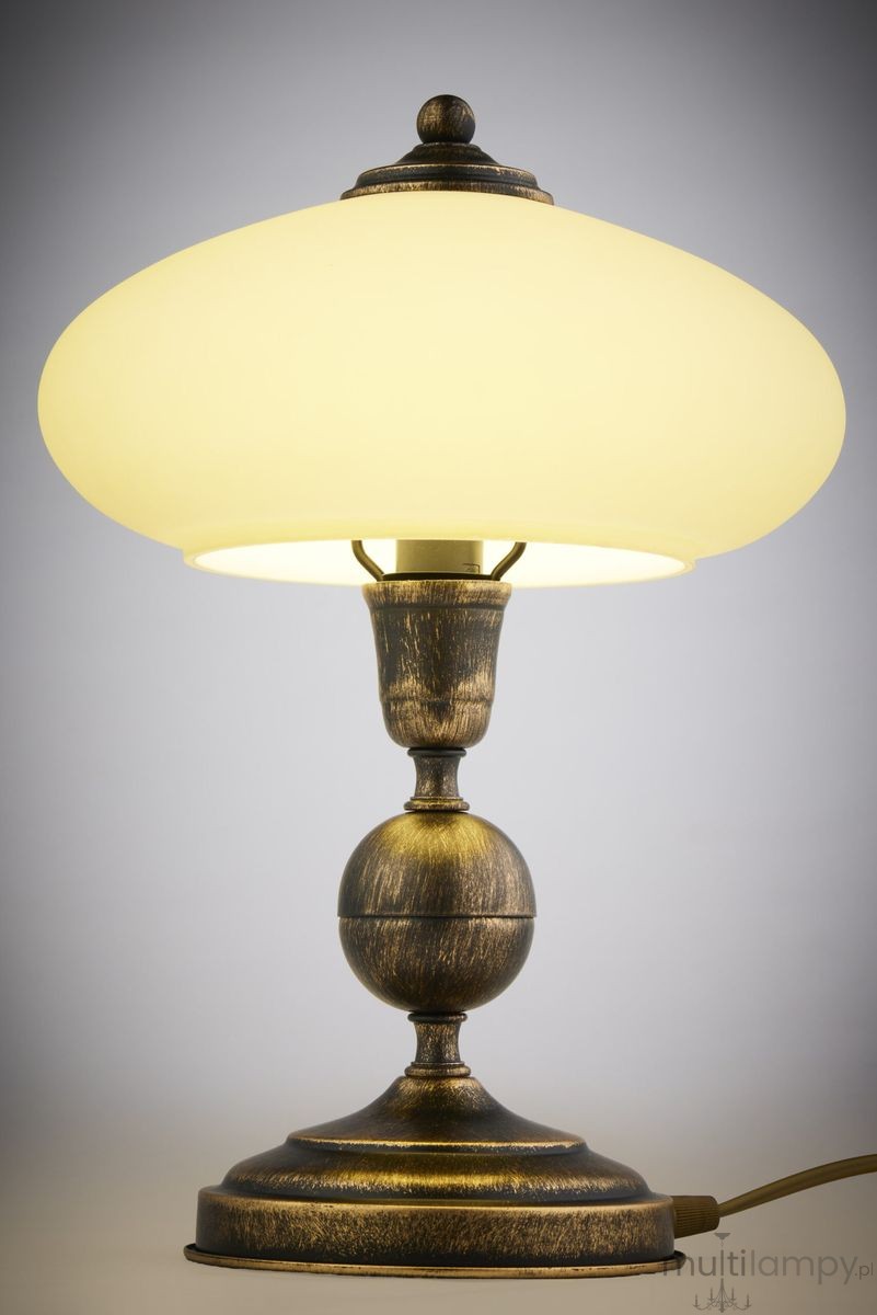 Bolero lampa stołowa 1xE14 czarna/złoty patynowany 2118