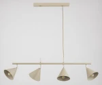 Zelta lampa wisząca 4xE27 beżowa złota 63419