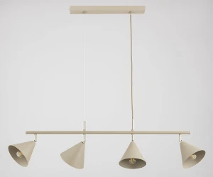 Zelta lampa wisząca 4xE27 beżowa złota 63419