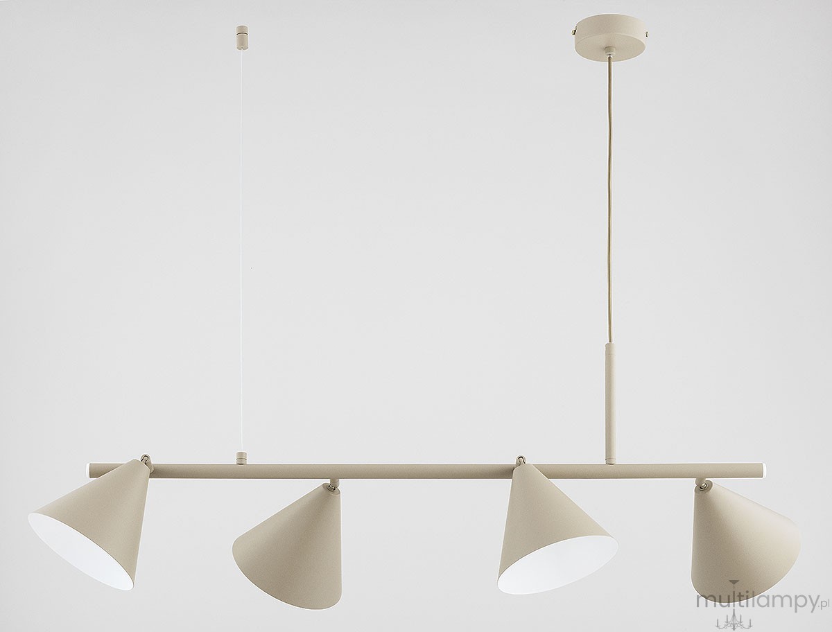 Zelta Midi lampa wisząca 4xE27 beżowa 63420