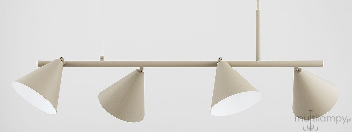 Zelta Midi lampa wisząca 4xE27 beżowa 63420