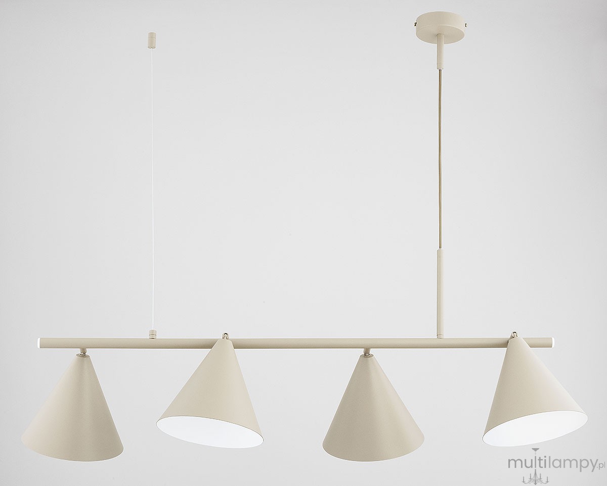 Zelta Maxi lampa wisząca 4xE27 beżowa 63421