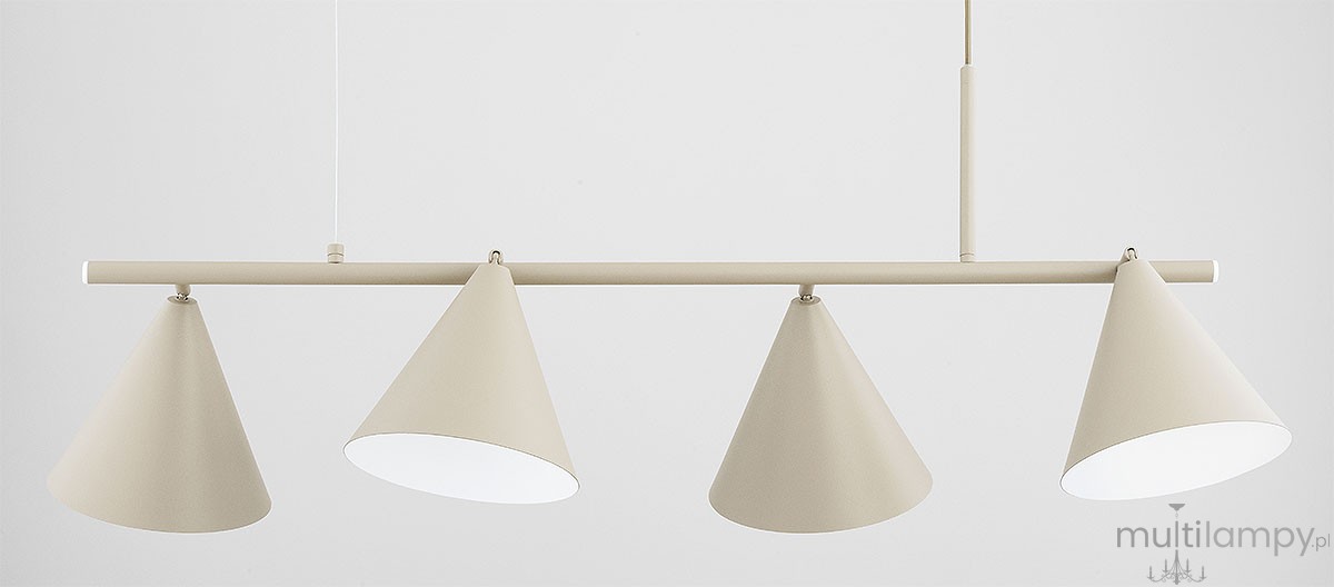 Zelta Maxi lampa wisząca 4xE27 beżowa 63421
