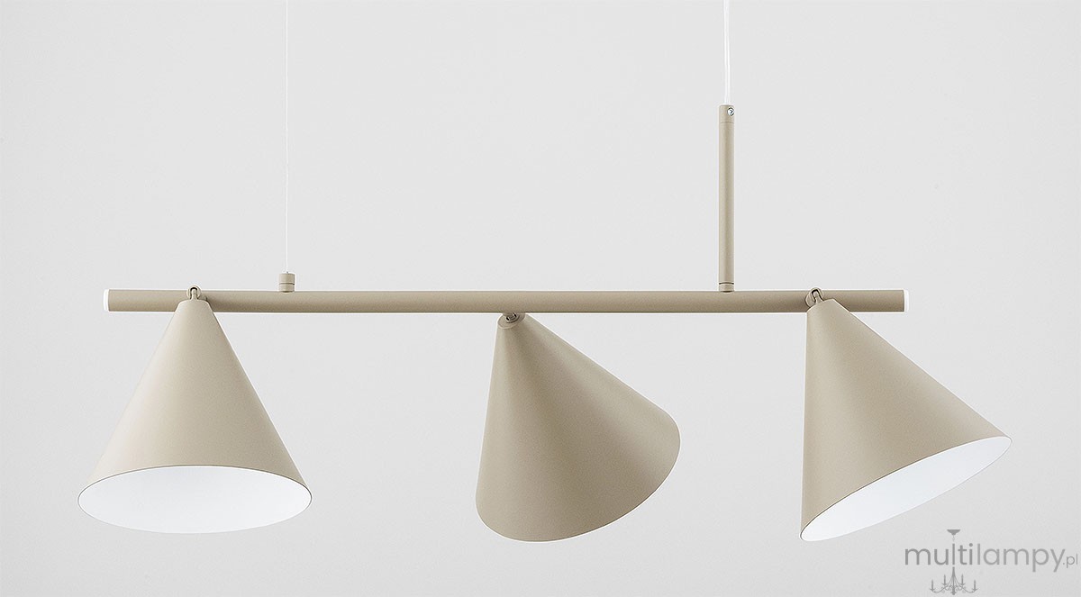 Zelta Maxi lampa wisząca 3xE27 beżowa 6262