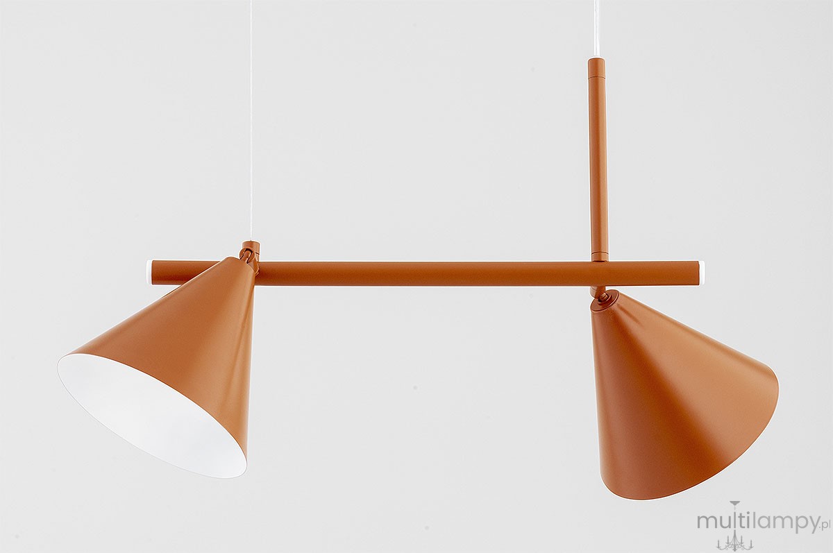 Zelta Maxi lampa wisząca 2xE27 pomarańczowa 62631