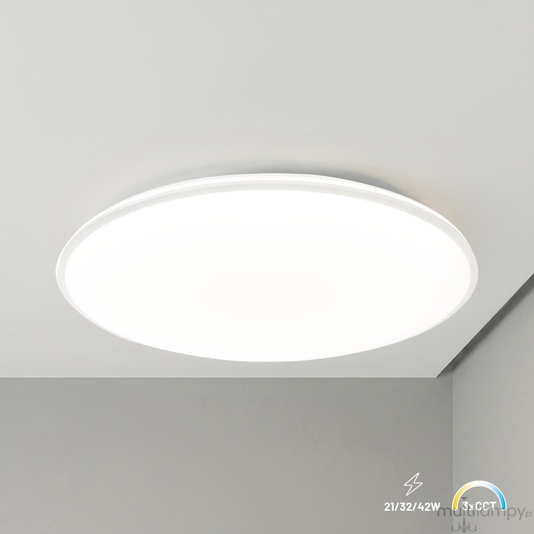 Hugo D45 plafon LED 21W/32W/42W CCT IP54 biały ML2567