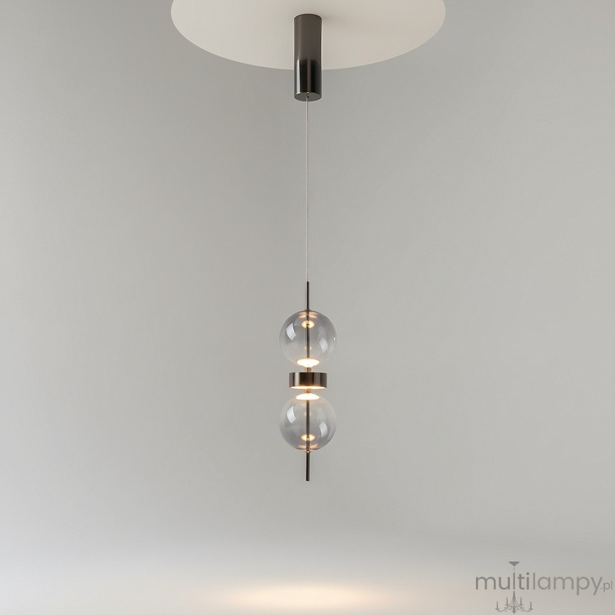 Double Moon lampa wisząca LED 8W 3000K czarna MOD478PL-L8B3K