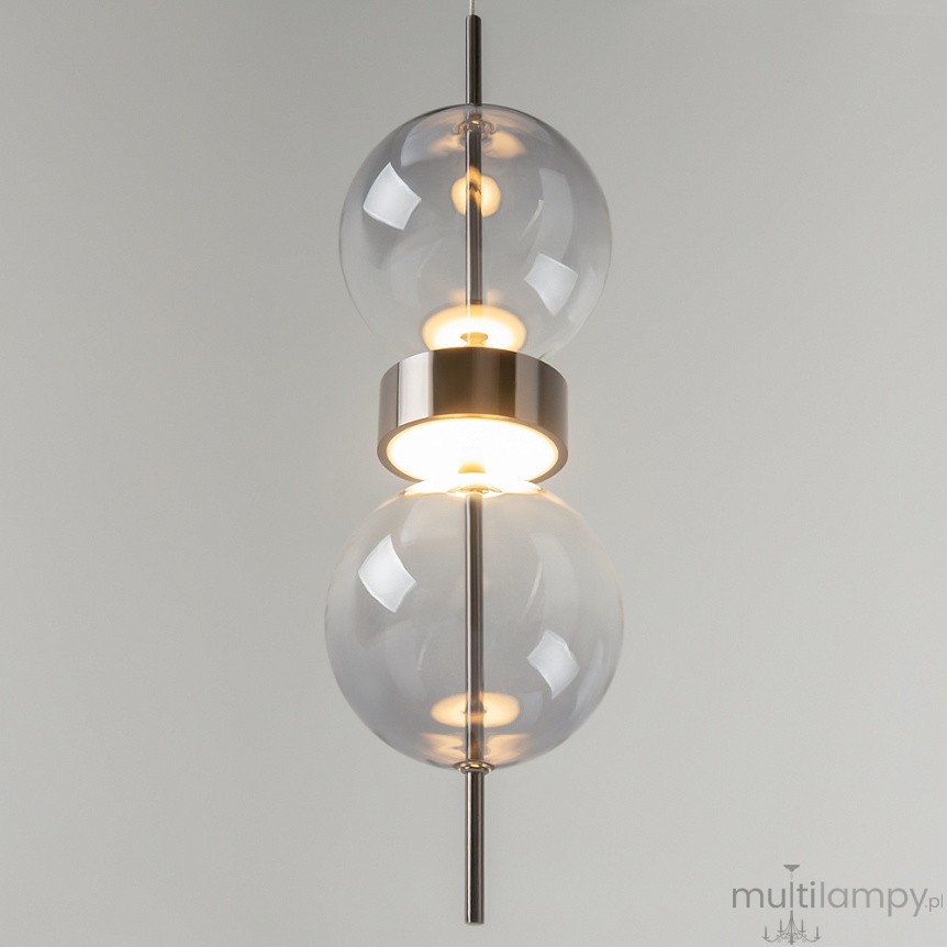 Double Moon lampa wisząca LED 8W 3000K czarna MOD478PL-L8B3K