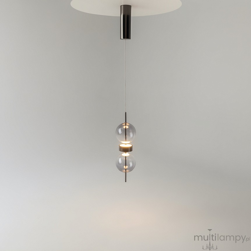 Double Moon lampa wisząca LED 8W 3000K czarna MOD478PL-L8B3K