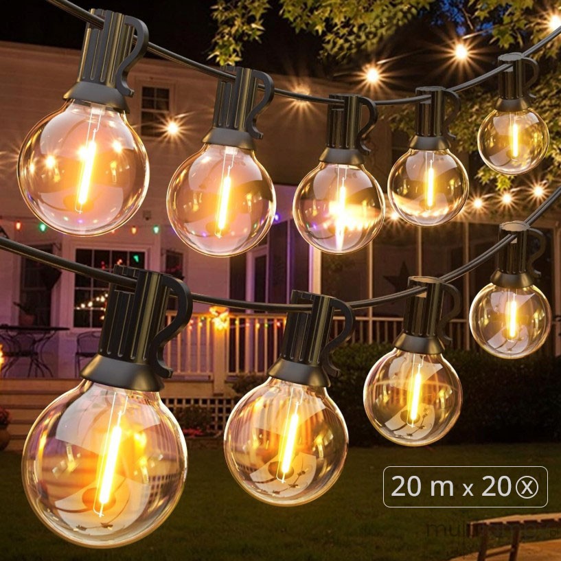Girlanda ogrodowa 230V 20 m x 20 żarówek LED E12 1W