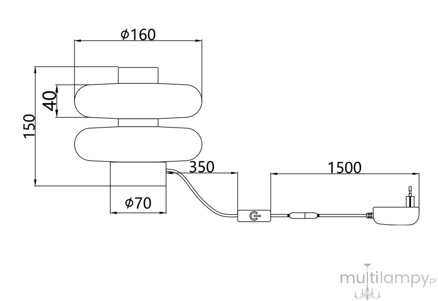 Nuvem lampa stołowa LED 5W 3000K brązowa MOD497TL-L8BRK