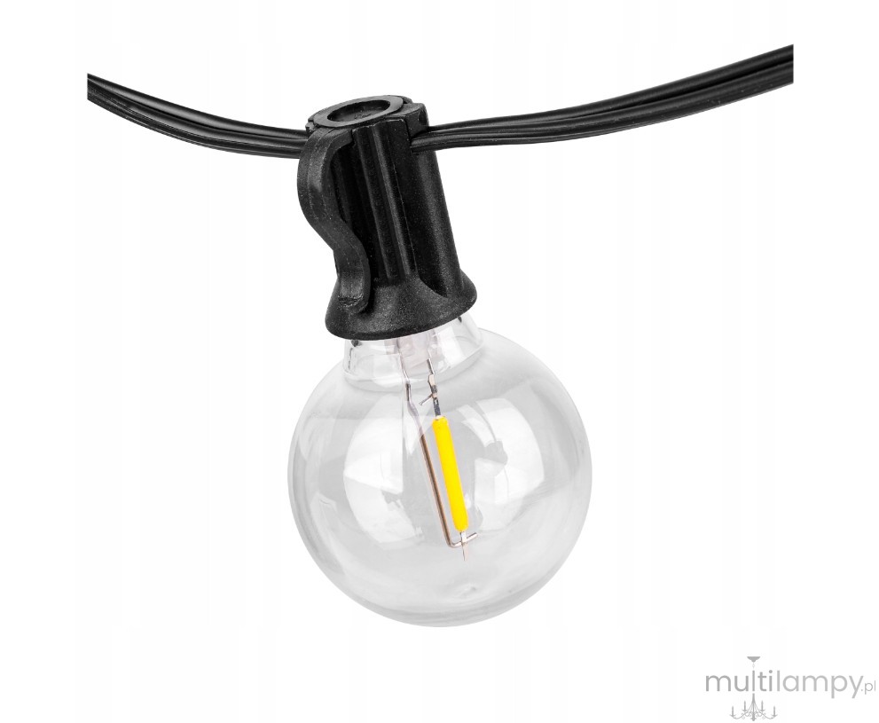 Girlanda ogrodowa solarna z pilotem 15 m x 15 żarówek LED E12 1W