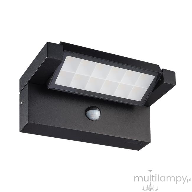 Coreo kinkiet elewacyjny kierunkowy z czujnikiem ruchu LED 20W CCT czarny