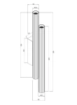 Calipso kinkiet LED 24W 2700K mosiądz C082WL-24W2.7K-BS