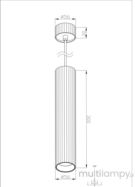 Calipso lampa wisząca 1xGU10 czarna P106PL-01-GU10-B