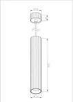 Calipso lampa wisząca 1xGU10 czarna P106PL-01-GU10-B