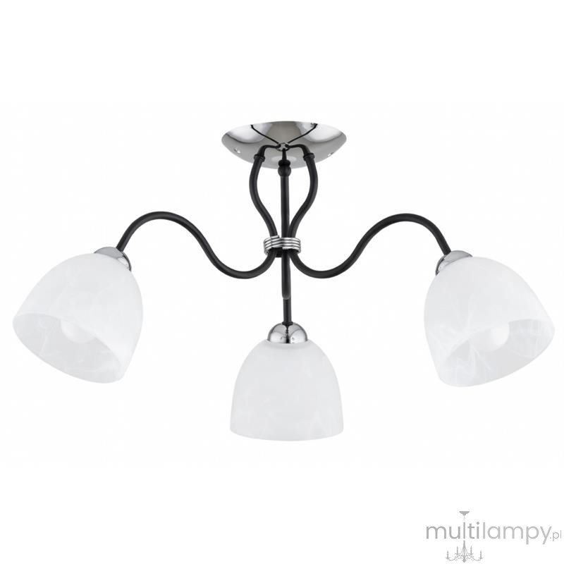 Ariel lampa sufitowa 3xE27 czarna chrom 62637