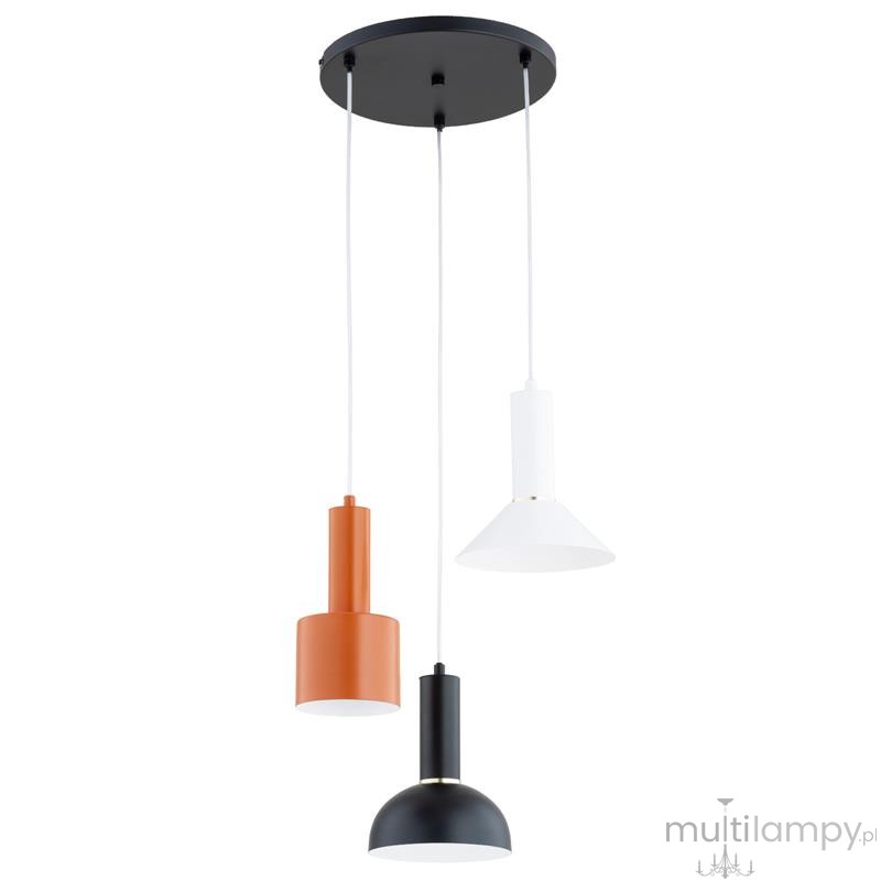 Vanti lampa wisząca 3xE27 czarna multikolor 62644