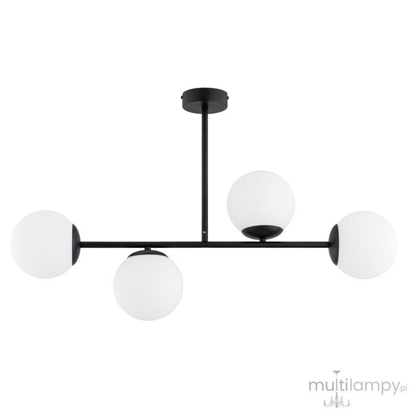 Gloris lampa sufitowa 4xE14 czarna 63432