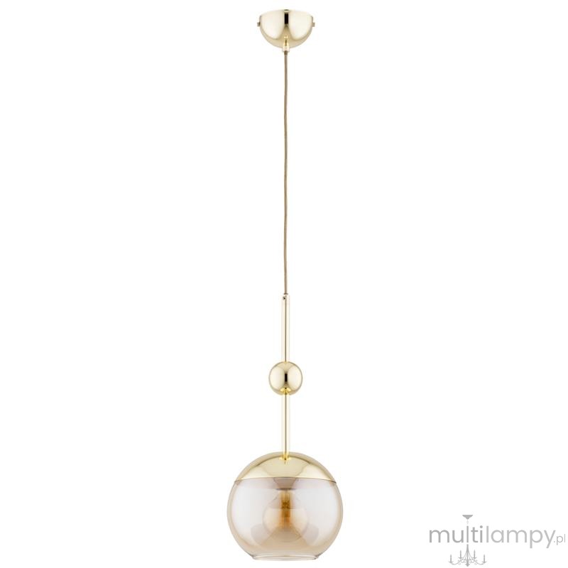 Fioro Big lampa wisząca E27 złota bursztyn 61655