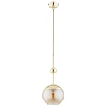 Fioro Big lampa wisząca E27 złota bursztyn 61655