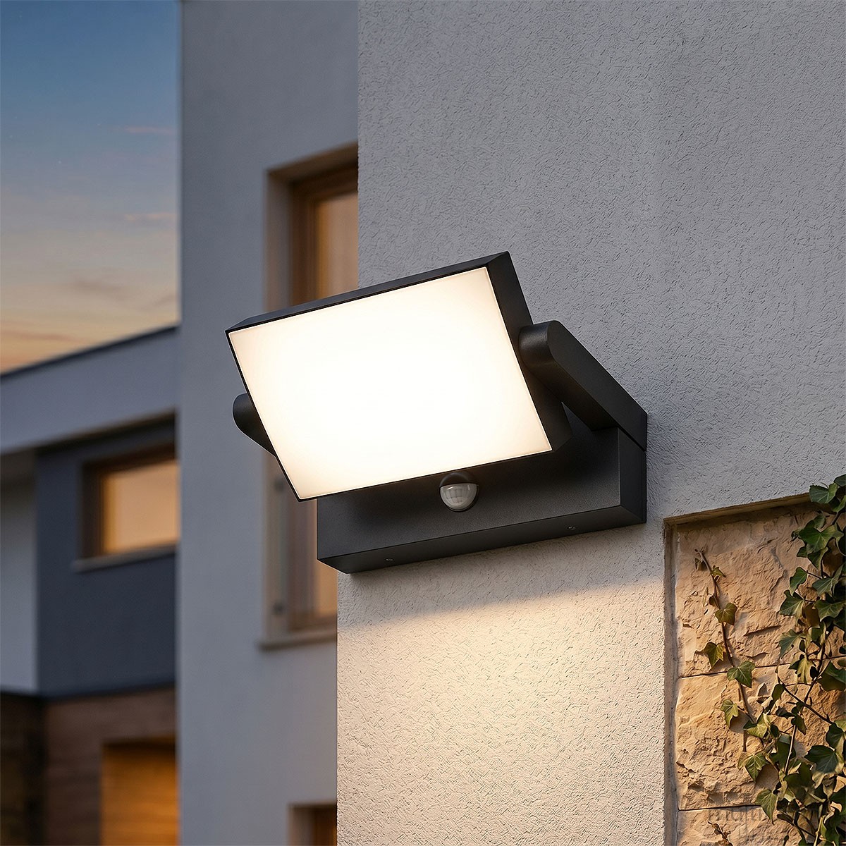 Merko kinkiet elewacyjny kierunkowy z czujnikiem ruchu LED 18W 4000K czarny
