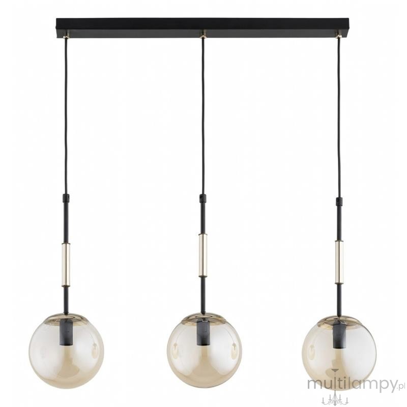 Verone lampa wisząca 3xE14 czarna złota 62648