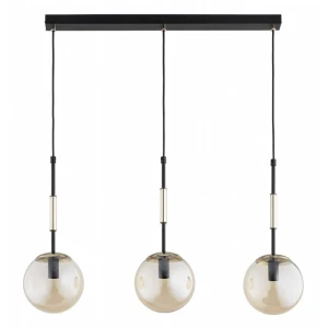 Verone lampa wisząca 3xE14 czarna złota 62648