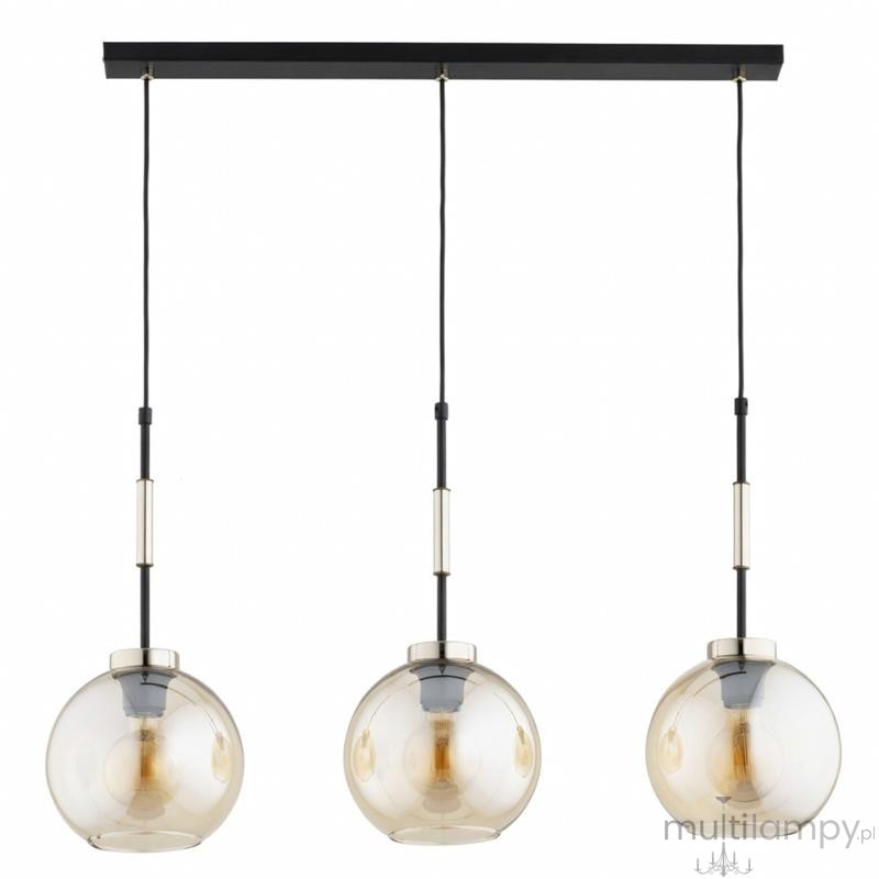 Verone lampa wisząca 3xE27 czarna złota 62649