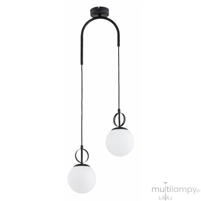 Morena lampa wisząca 2xE14 czarna biały 62661
