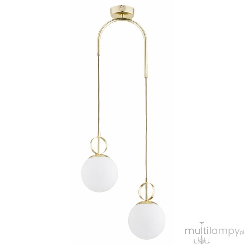 Morena lampa wisząca 2xE14 złota białe 62663