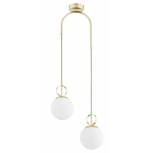 Morena lampa wisząca 2xE14 złota biała 62663