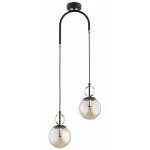 Morena lampa wisząca 2xE14 czarna mix bursztyn 62662