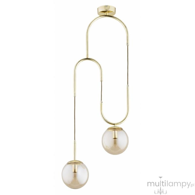 Venon lampa sufitowa 2xE14 złota bursztyn 62664