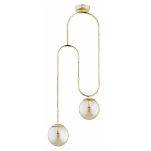 Venon lampa wisząca 2xE14 złota bursztyn 62664