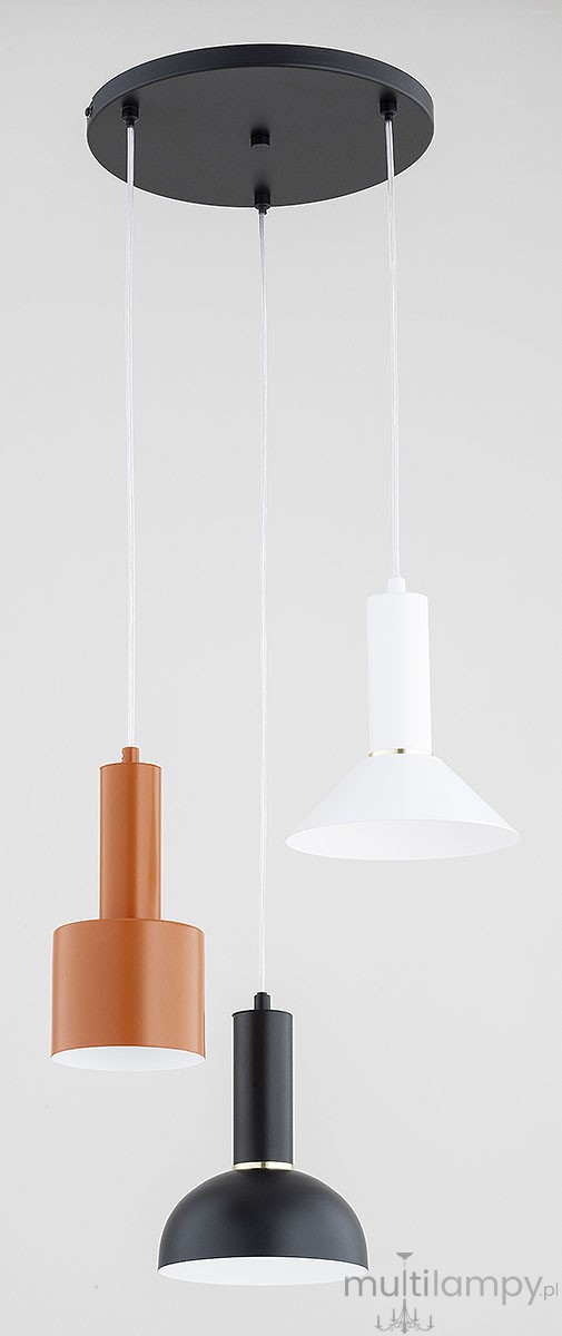 Vanti lampa wisząca 3xE27 czarna multikolor 62644
