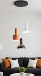 Vanti lampa wisząca 3xE27 czarna multikolor 62644