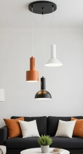 Vanti lampa wisząca 3xE27 czarna multikolor 62644