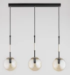 Verone lampa wisząca 3xE14 czarna złota 62648