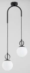 Morena lampa wisząca 2xE14 czarna biała 62661