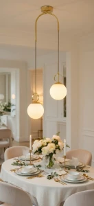 Morena lampa wisząca 2xE14 złota biała 62663