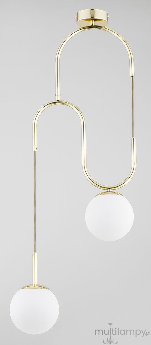 Venon Pro lampa wisząca 2xE14 złota biała 6266