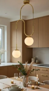 Venon Pro lampa wisząca 2xE14 złota biała 62665