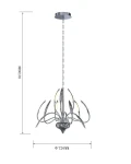 Hampton lampa wisząca 12xLED 57W chrom 5326-1201