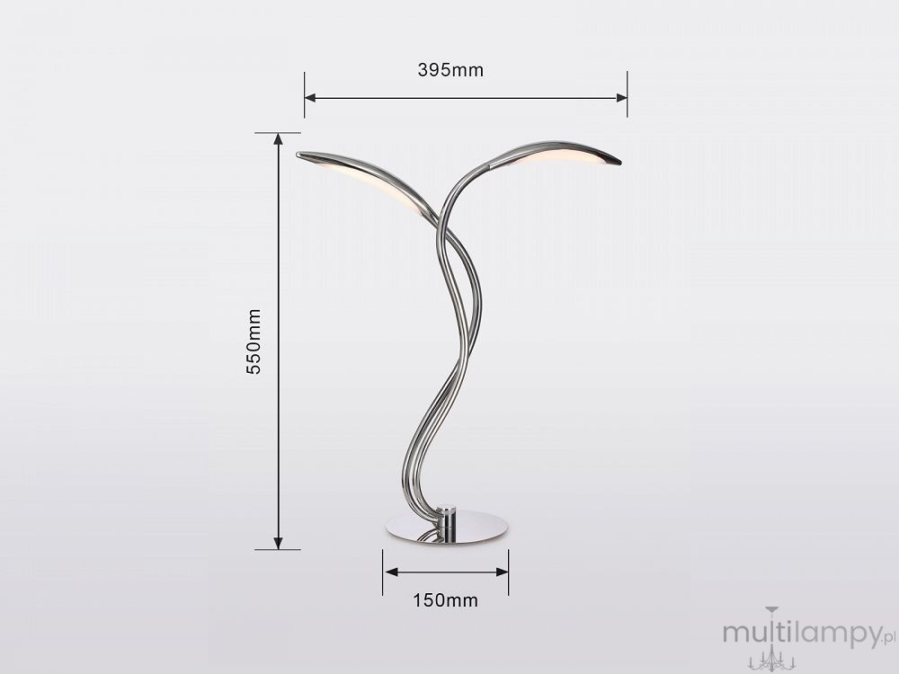 Hampton lampa stołowa 2xLED 10,4W chrom 8326-0201