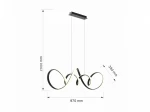Toronto lampa wisząca LED 64W czarna 7095-0110