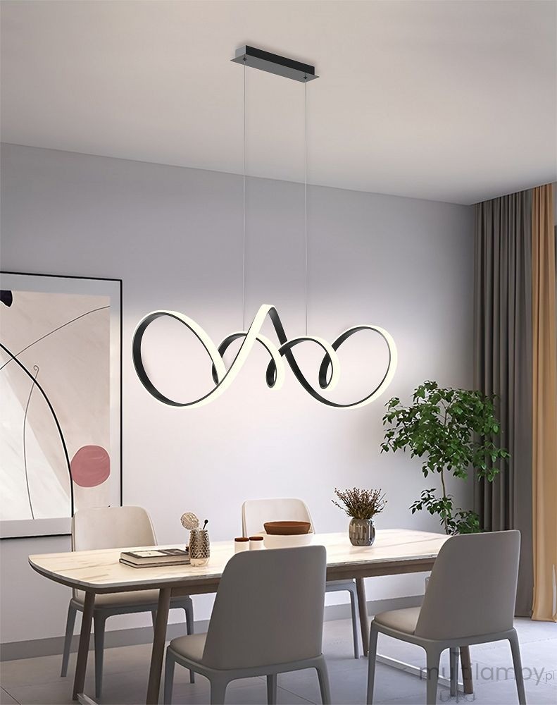Toronto lampa wisząca LED 64W czarna 7095-0110